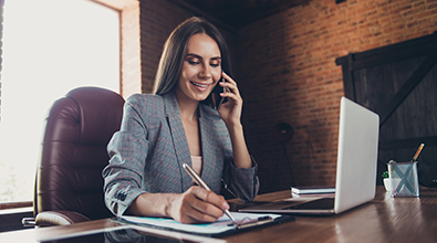 woman calling for appointment