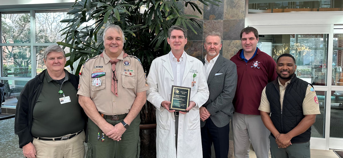 A photo of Boy Scout and Tanner Leadership members