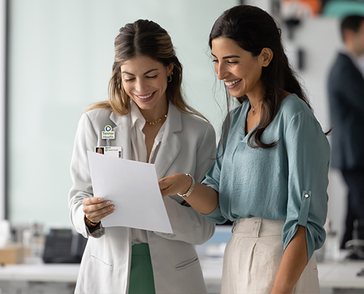 doctor and woman talking