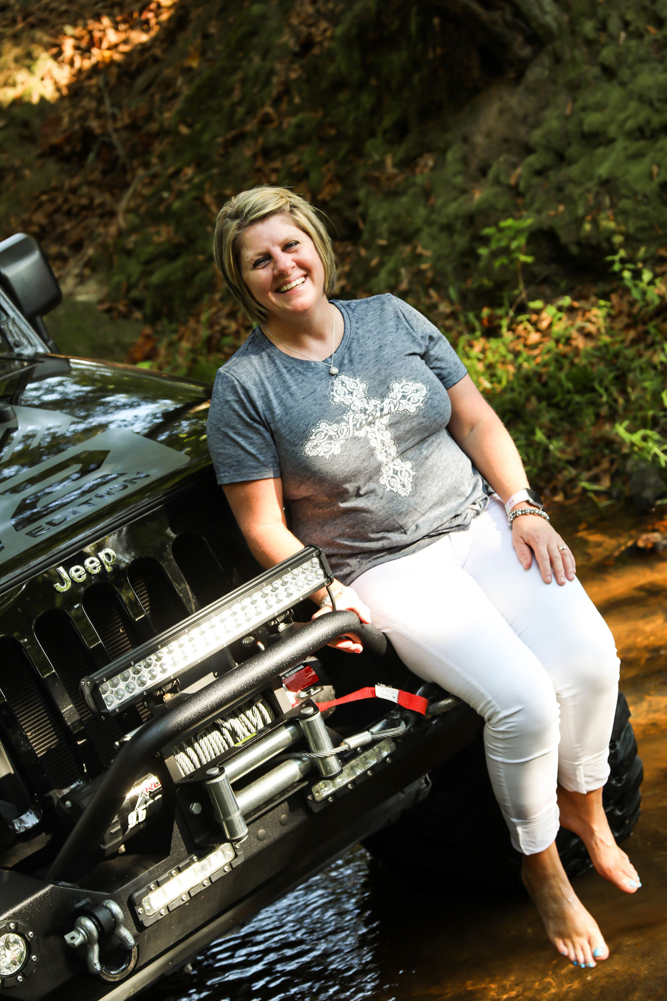 Angel Spradlin on Jeep