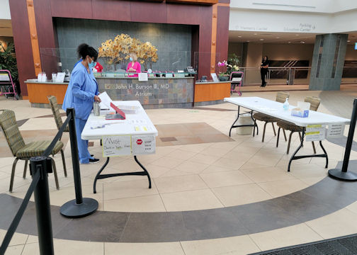 Visitor Screening Station at Tanner Carrollton