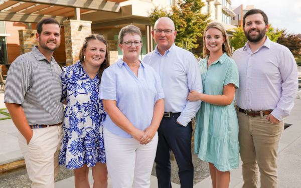 Missi Pence with her family