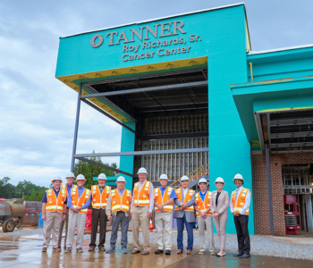 Members of the team at Tanner Cancer Care joined board members from Carroll EMC in gratitude for their contribution to Tanner Cancer Care and the rebuilding of the Roy Richards, Sr. Cancer Center in Carrollton.