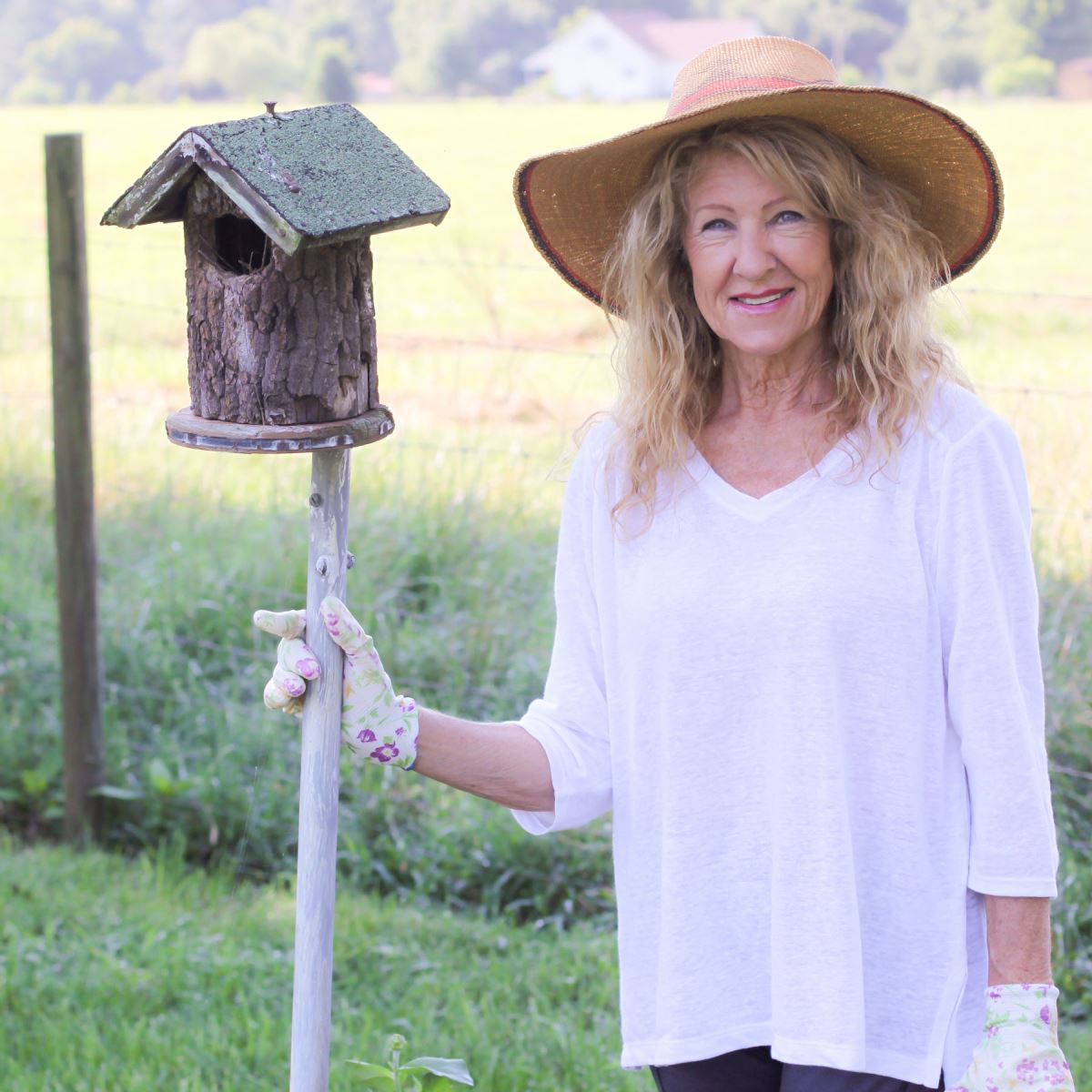 Judy Willis in garden