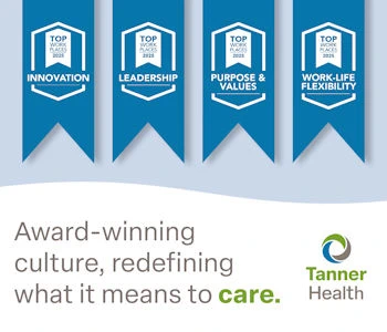 Tanner Health Wins 2025 Top Workplaces Culture Excellence Award
