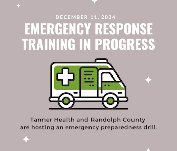 Tanner and Randolph County Hosts Disaster Training Exercise on Dec. 11